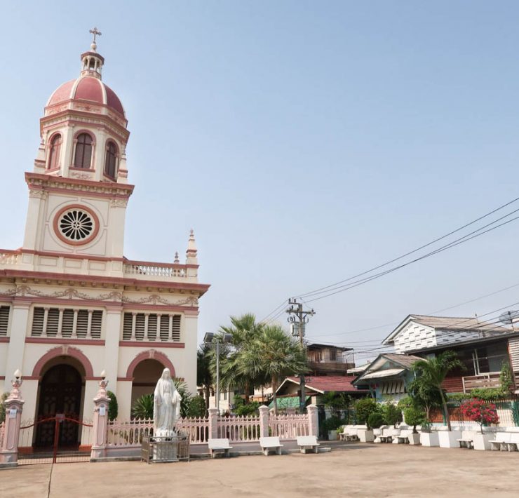 Bangkok Walking Tour Portuguese Quarter Santa Cruz Church Landscape